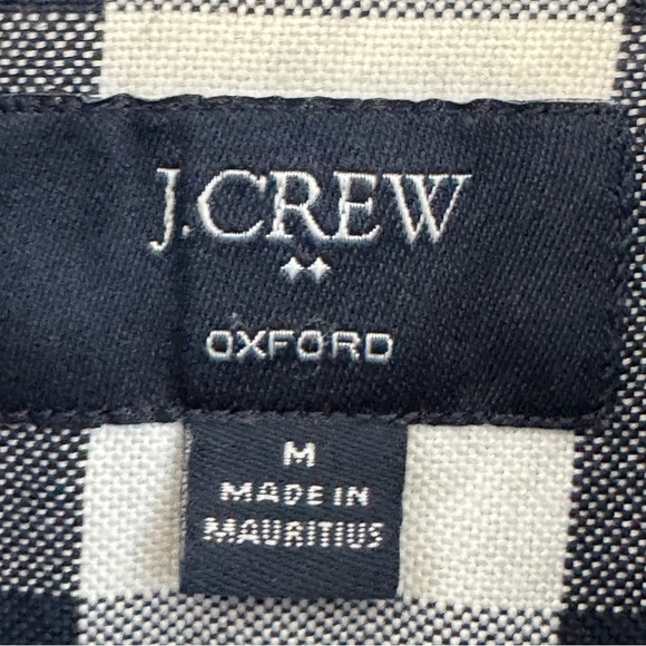 J.Crew Men’s M Green Gray Black Plaid Oxford Button Down Shirt - Picture 4 of 6